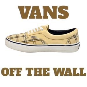Vans Tan Plaid Era Sneaker Trainer Size Unisex Men 7 Women 8.5